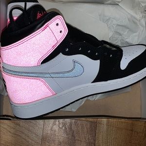 Pink/Black/White Jordan 1s